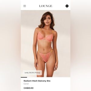 Radiant Mesh Balcony Bra and Panty Lounge